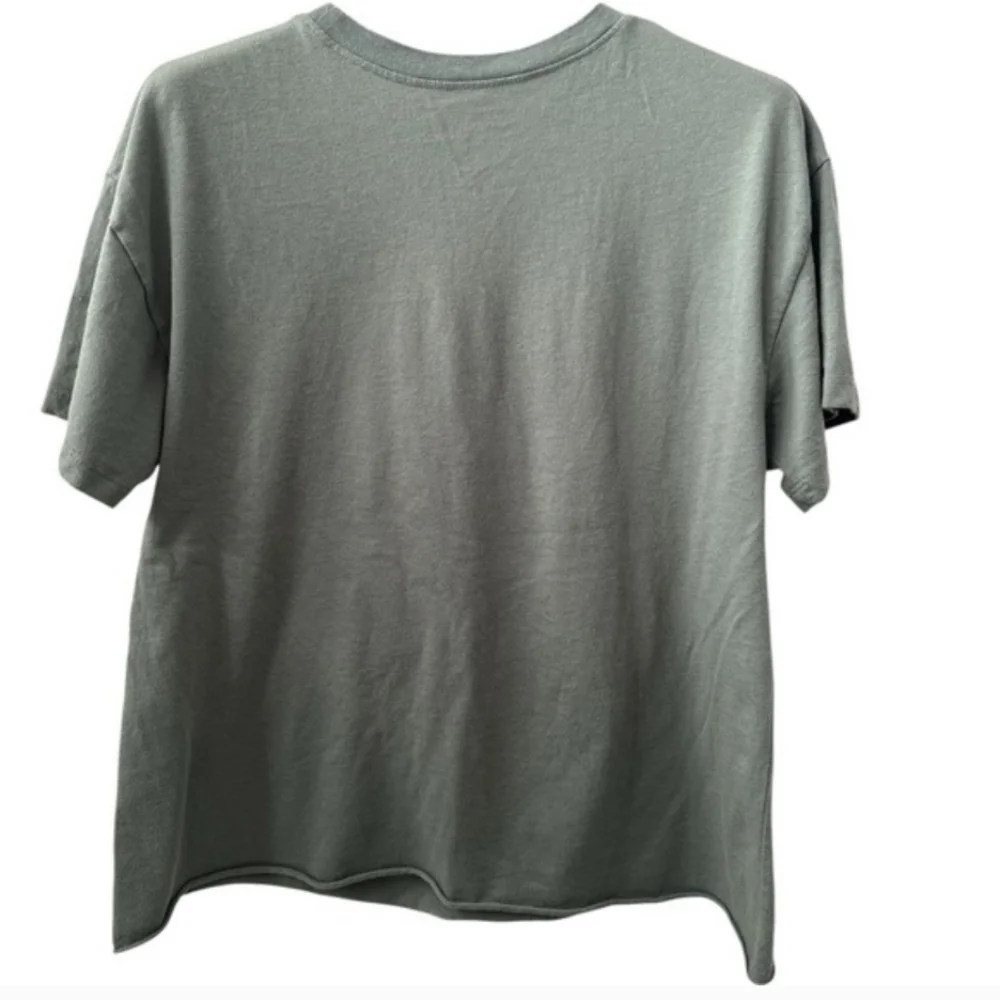Juniors XL • Disney • Olive Green Graphic Tee with Stitch and Floral Design - Picture 6 of 7